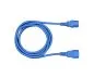 Preview: DINIC Kaltgerätekabel C13 auf C14, 0,75mm², Verlängerung, VDE, blau, Länge 1,00m
